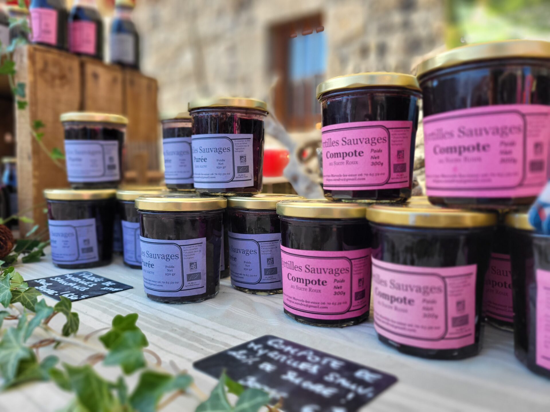 Marché de la myrtille